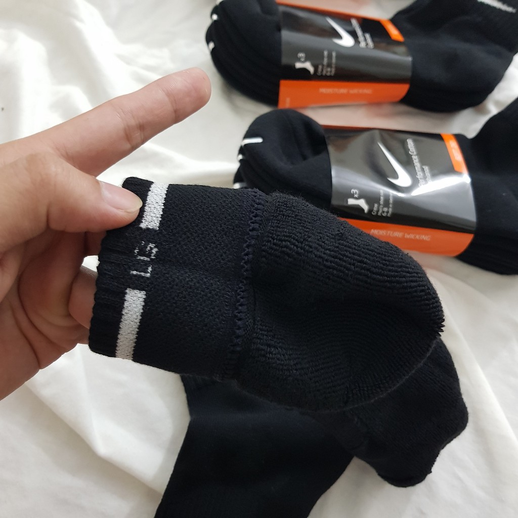 Pack 3 đôi tất thể thao Nike Đen cổ thấp - Free ship + Quà tặng Loved socks by TatsTats.vn