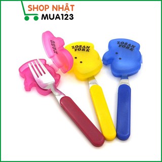 Dĩa inox kèm hộp đựng hình thú cho bé Nhật nội địa