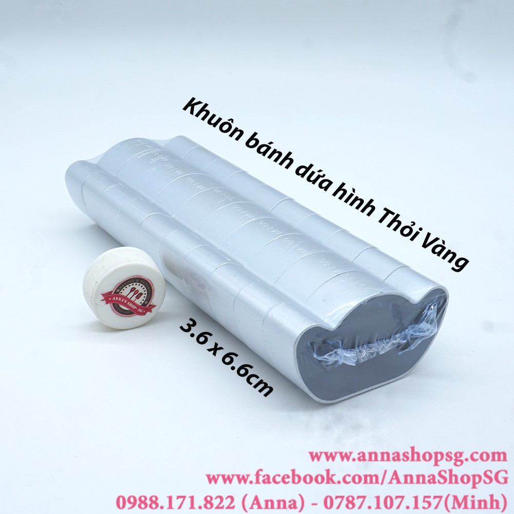 KHUÔN BÁNH DỨA THỎI VÀNG CAO (10C)