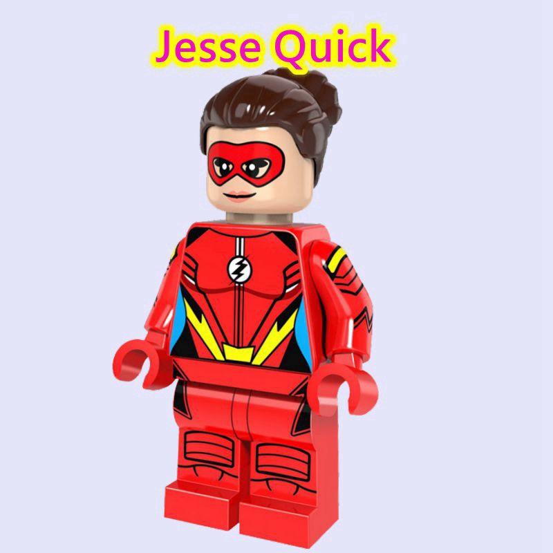 Compatible With Lego Marvel Minifigures Toy DC Movie Flash Jesse Quick Batman Superman Supergirl Building Blocks Toy