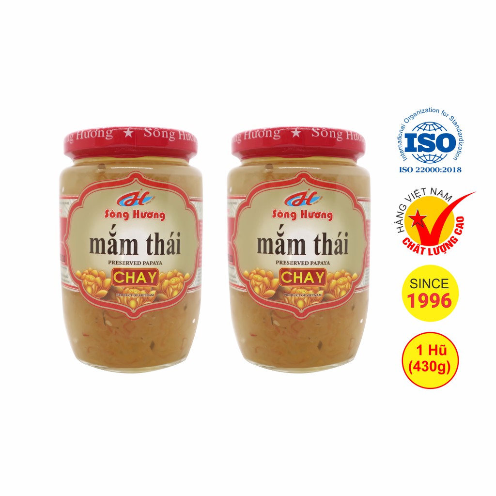 2 Hũ Mắm Thái Chay Sông Hương Foods Hũ 430g - Thực phẩm chay, cung cấp vitamin, tốt tiêu hóa