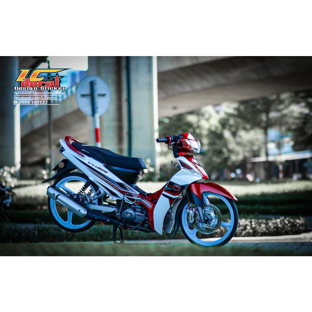 [Siêu Sale] [Giá hủy diệt] Tem Decal Rời mẫu Y11ZR 2022 cho Sirius xăng cơ đỏ trắng - không bay màu - dán chuẩn