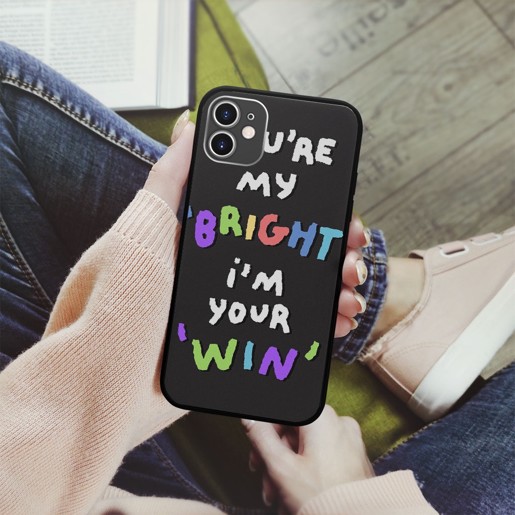 Ốp lưng brightwin slogan cho iphone đủ dòng từ 6 - 13 DV20220024