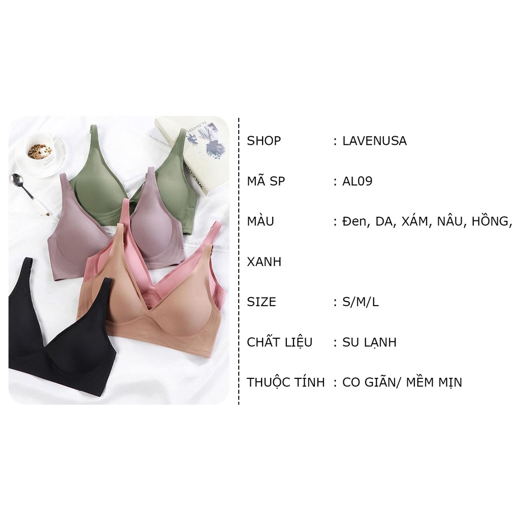 Áo lót nữ đúc su không gọng cao cấp mềm mịn cực thoải mái LAVENUSA AL09