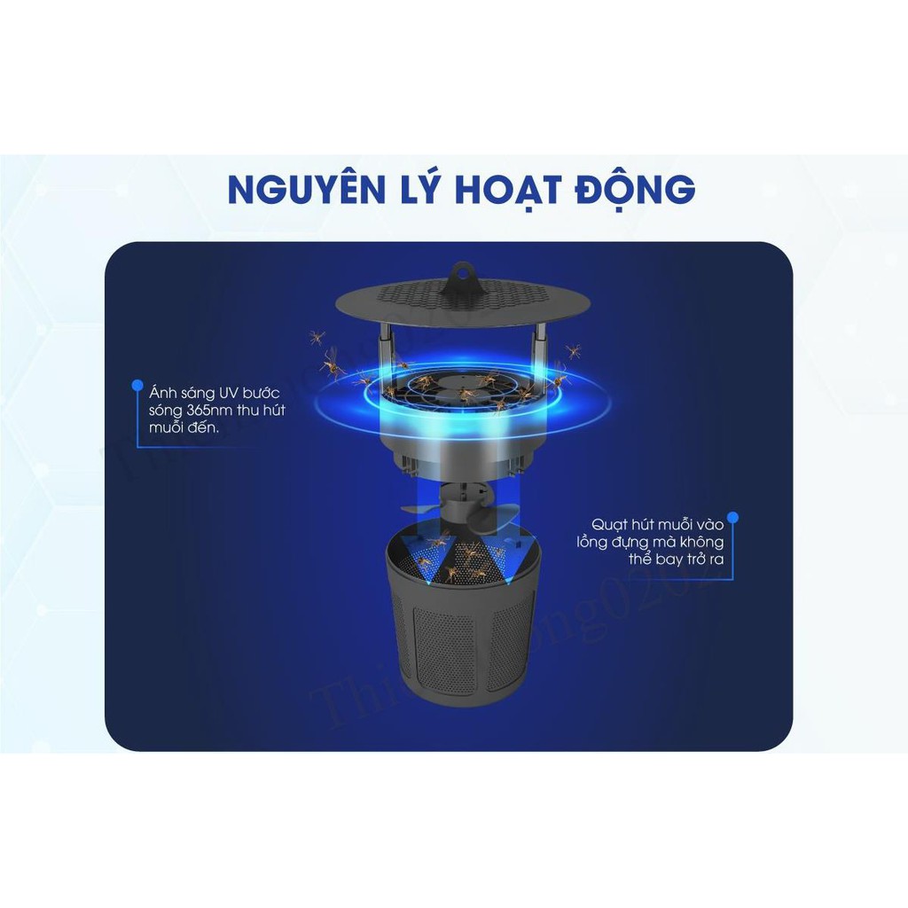 Đèn Bắt Muỗi Thông Minh - Đèn Bẫy Muỗi Rạng Đông Cao Cấp 5W Không Sử Dụng Hóa Chất, An Toàn, Hiệu Quả Cao