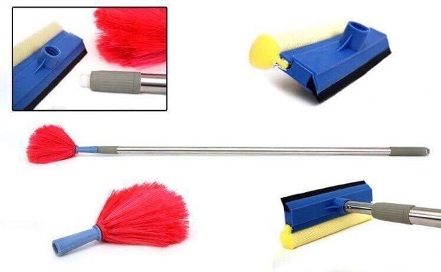 Chổi quét trần inox 3in1 dài 3met
