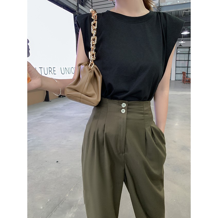 Áo Cotton Nữ Cao Cấp Cổ Tròn Không Tay Có Mút Độn Vai Thời Trang Trẻ Trung Sugal TOP NU 033V1