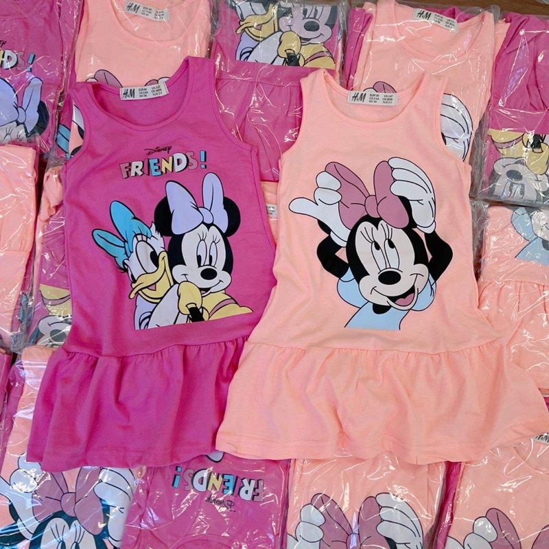 Set 2 váy mickey bé gái