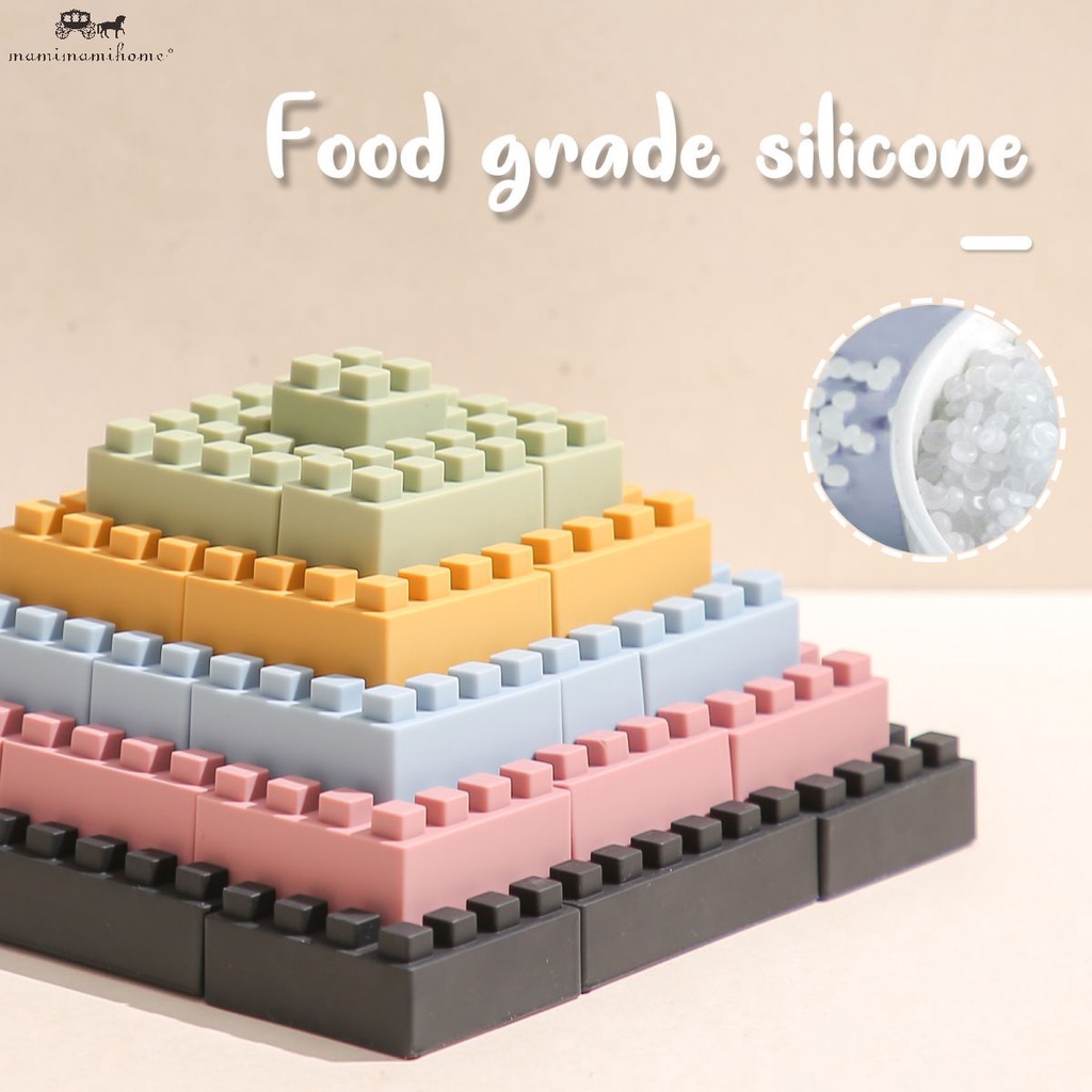 Đồ chơi khối xếp hình MAMIMAMIHOME nhiều màu sắc giáo dục phương pháp Montessori cho bé