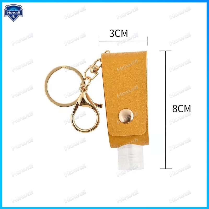 Móc Khóa Chai Nước Rửa Tay Bằng Da Dạng Xịt Tiện Dụng