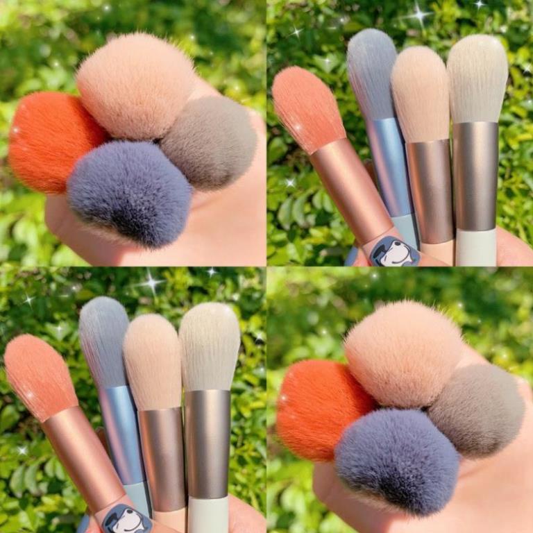 Cọ Trang Điểm, Bộ Cọ Trang Điểm 8 Cây Tặng Kèm Túi Zip Vintage SAM