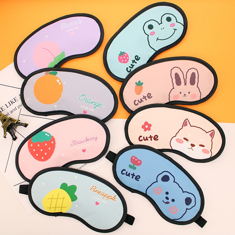 Set 2 miếng bịt mắt ngủ, miếng che mắt khi ngủ cute dễ thương - Không kèm gel