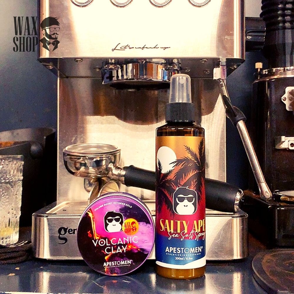 [Combo + Giảm 231K ] Sáp Vuốt Tóc Nam Volcanic Clay + Spray Sea Salt Apestomen ⚡ Chính Hãng⚡ Giữ Nép Cả Ngày Dài Waxshop