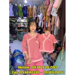 Đồ lam đi chùa nữ mẫu tim phối