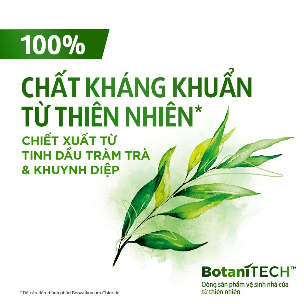 Nước Lau Sàn Lifebuoy BotaniTECH Hương Tràm Trà & Khuynh Diệp Chai 1L