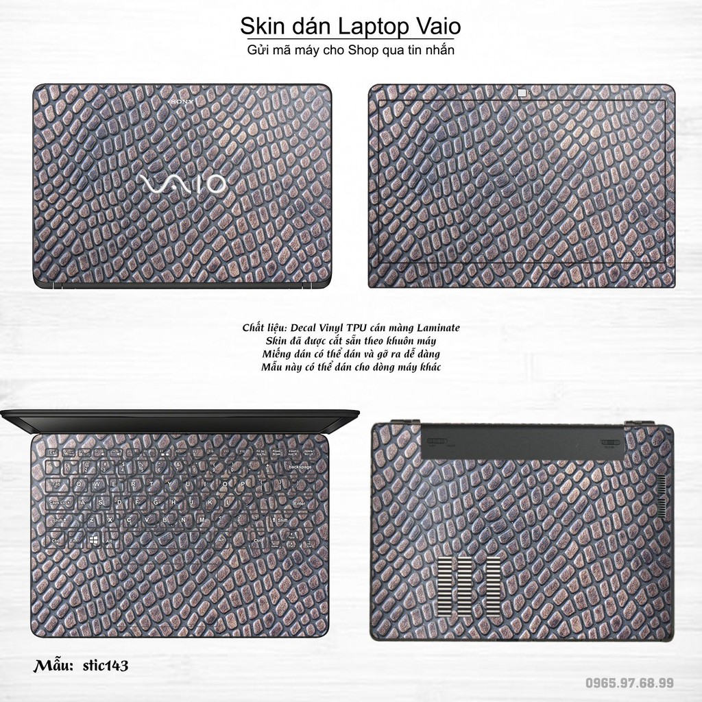 Skin dán Laptop Sony Vaio in hình Hoa văn sticker nhiều mẫu 24 (inbox mã máy cho Shop)