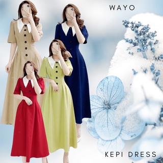 [Kepi Dress] Đầm WAYO xoè dự tiệc cổ trắng