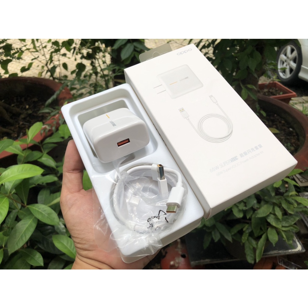 Bộ sạc nhanh oppo 65w, củ sạc supper vooc sạc siêu nhanh, dây sạc oppo type c vooc