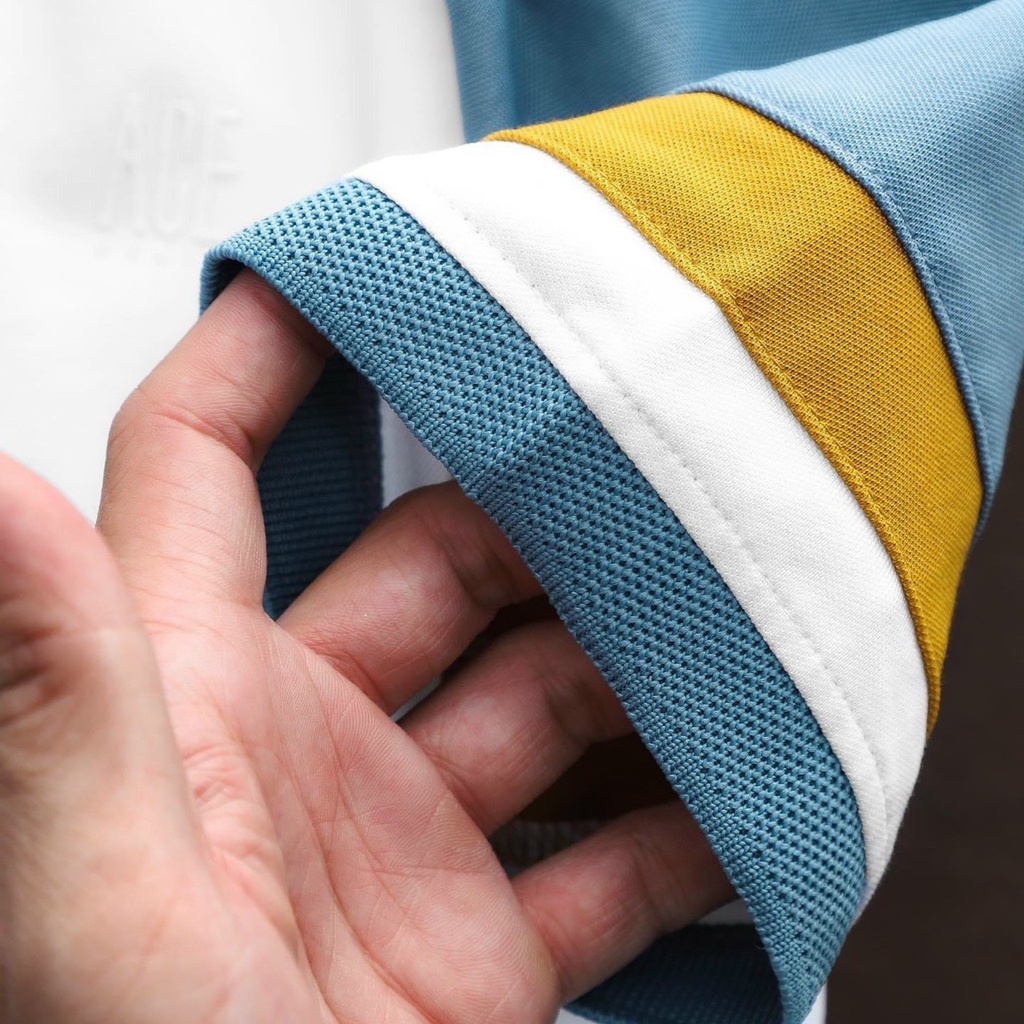 Áo polo nam,áo thun nam cổ bẻ vải cotton phối tay cách điệu