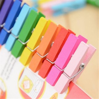 10 Chiếc Nhiều Màu Mini Cầu Vồng Gỗ Vải Ảnh Giấy Peg Kẹp Quần Áo Thủ Công Kẹp