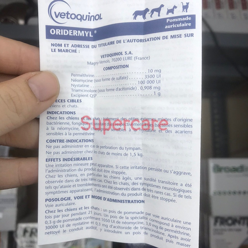 ☘️🌷  🌷☘️ Oridermyl - Tri Nấm Tai , Viêm Tai Chó Mèo