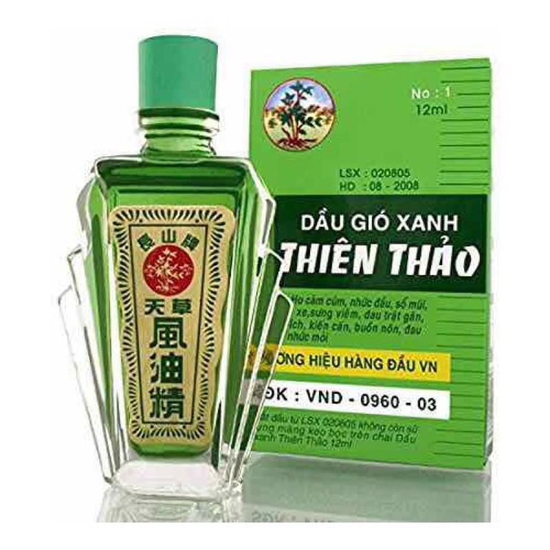 dầu gió xanh thiên thảo hộp 12 chai x 12ml