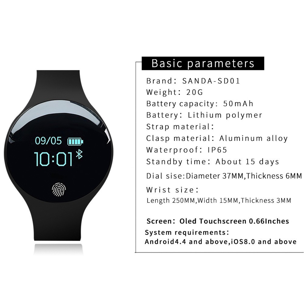 Đồng hồ thông minh SANDA smart watch dây silicon theo dõi sức khoẻ đa chức năng SD138