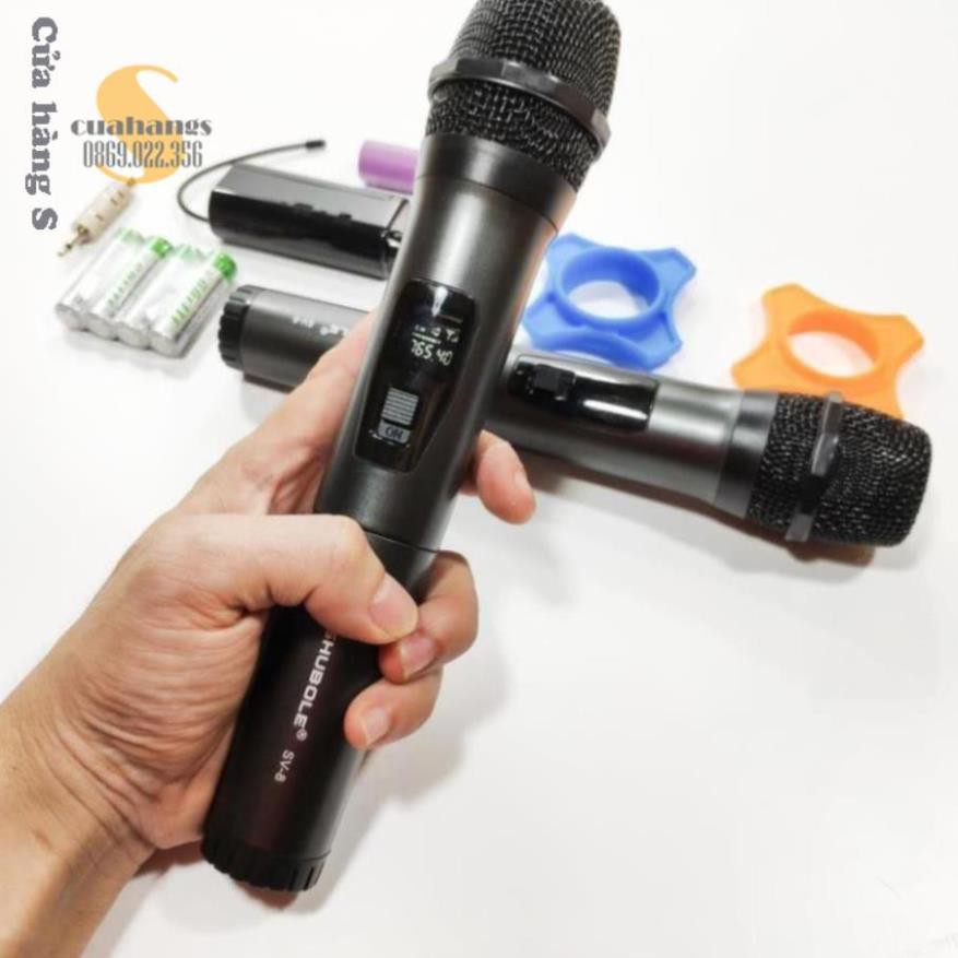 Mic Karaoke không dây combo 2 Micro hát Karaoke hát nhẹ hay thiết bị âm thanh chuyên dụng phòng hát