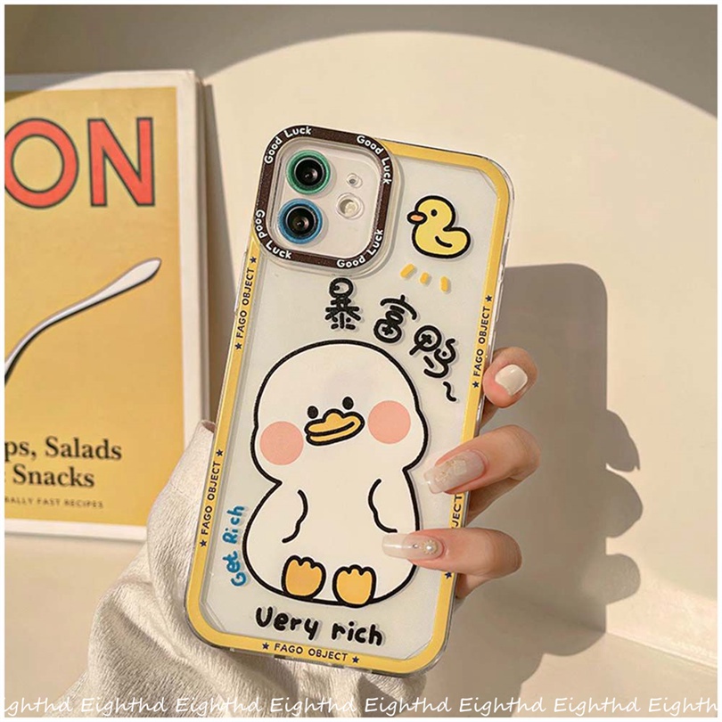 Ốp Điện Thoại Silicone Mềm Chống Sốc In Hình Chú Vịt Cho iPhone 13 12 11 Pro Max X XR Xs Max 6 7 8 Plus SE 2020