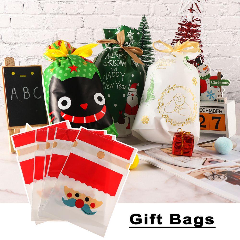 KUNHEV Set 5 Túi Đựng Bánh Quy Trang Trí Giáng Sinh