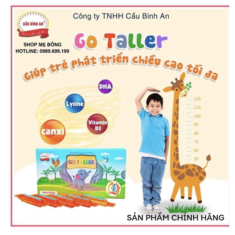 Canxi hữu cơ Go taller Cầu Bình An hộp 20 ống