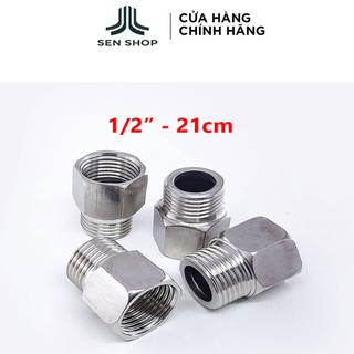 Combo 4 nối ren trong ren ngoài inox 9088 ( Lơ nối 21mm ) Tặng kèm băng tan