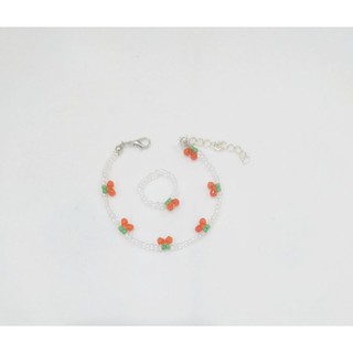 Vòng tay - nhẫn cườm quả cherry 🍒🍒