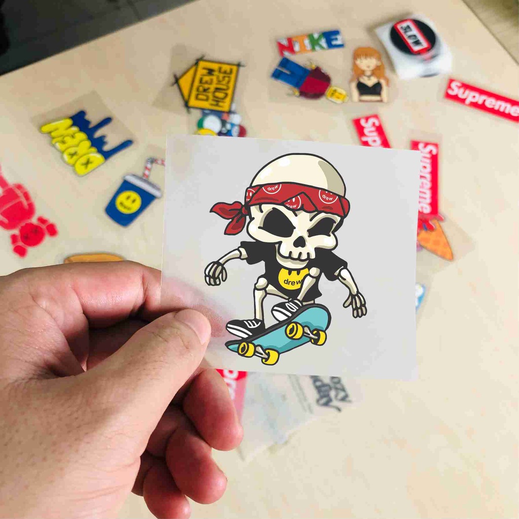 Hình ủi nhiệt bộ hoạt hình dễ thương 4 - Decal ủi áo drew xinh