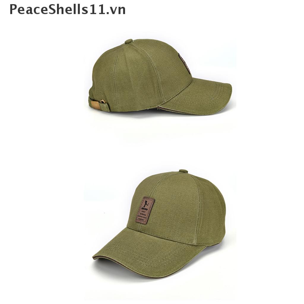 Mũ Lưỡi Trai Cotton Màu Trơn In Logo Peaceshots11] 2016