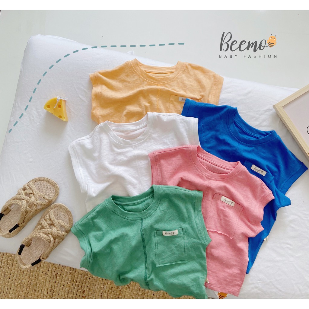 Áo phông cotton ba lỗ bé trai mùa hè siêu mát thương hiệu Beemo