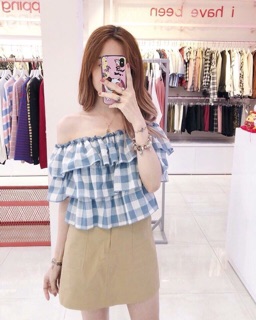 Áo trễ vai 3 tầng.