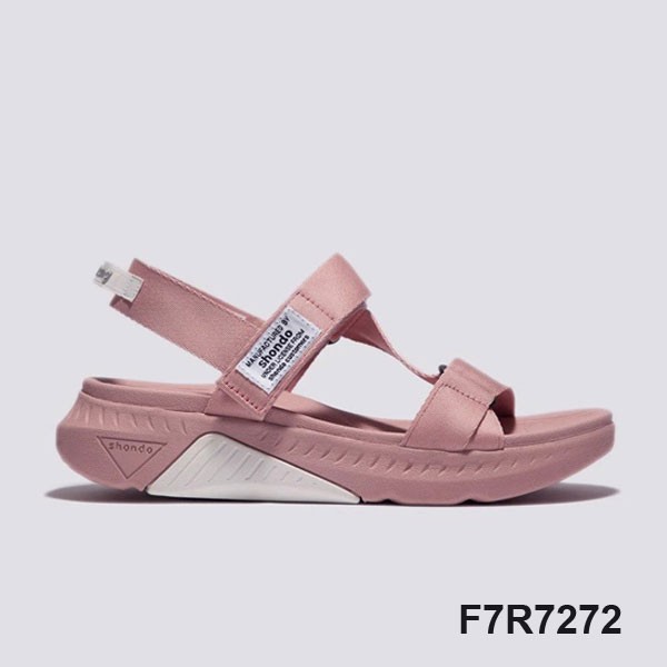 Sandal Shondo F7 Racing đế hồng phối trắng quai hồng F7R7272