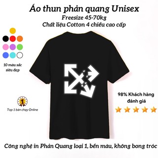 Áo Thun Phản Quang 💖𝙁𝙍𝙀𝙀 𝙎𝙃𝙄𝙋💖 Off White