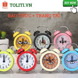 ( SIÊU SALE ) Đồng hồ báo thức chuông đôi kêu to, đồng hồ mini trang trí dễ thương để bàn