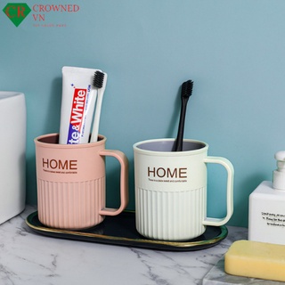 Cốc uống nước có quai , Cốc đánh răng chữ HOME cao cấp
