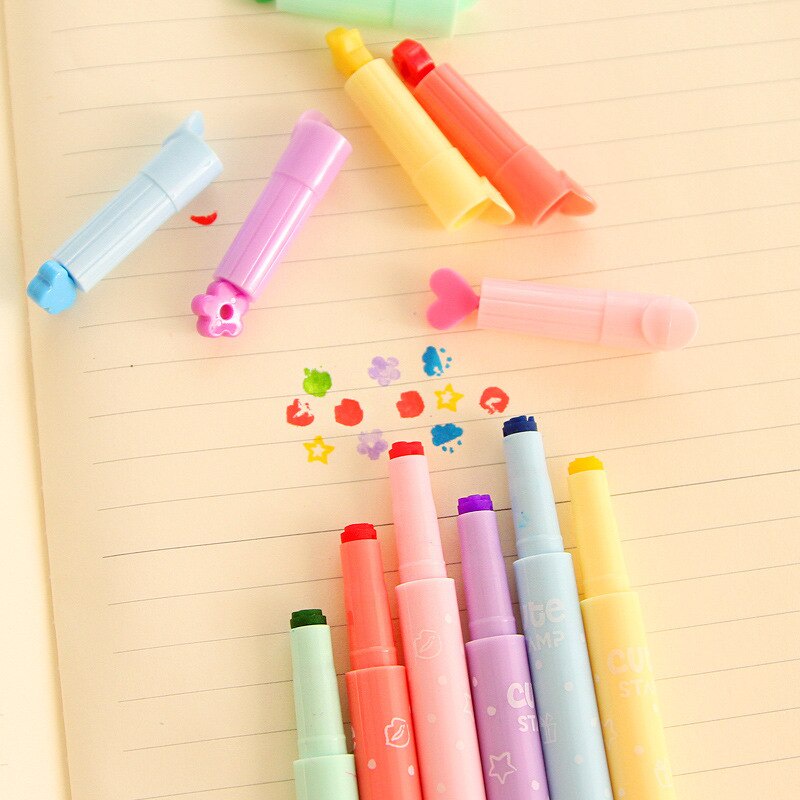 Set 6 Bút Mực Nhiều Màu Sắc Sáng Tạo