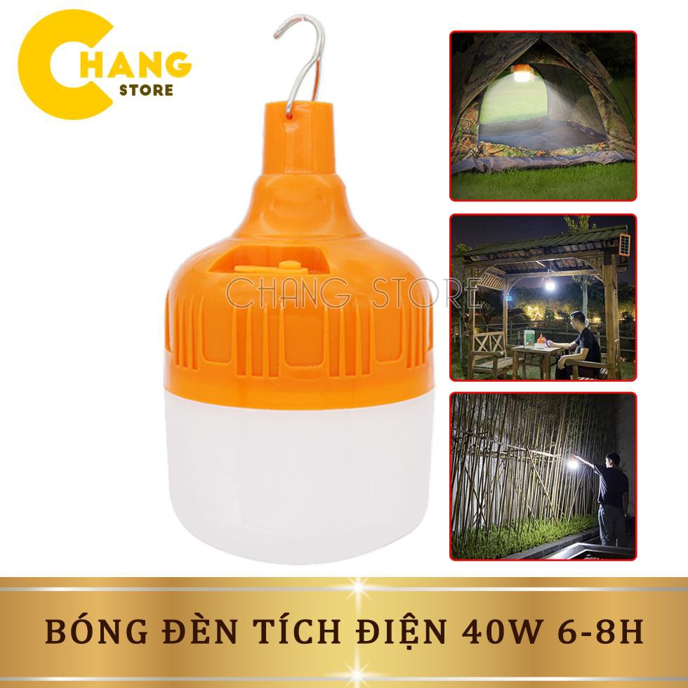 Đèn bulb tích điện 40W tiết kiệm năng lượng, chống nước + kèm sạc điện thông minh