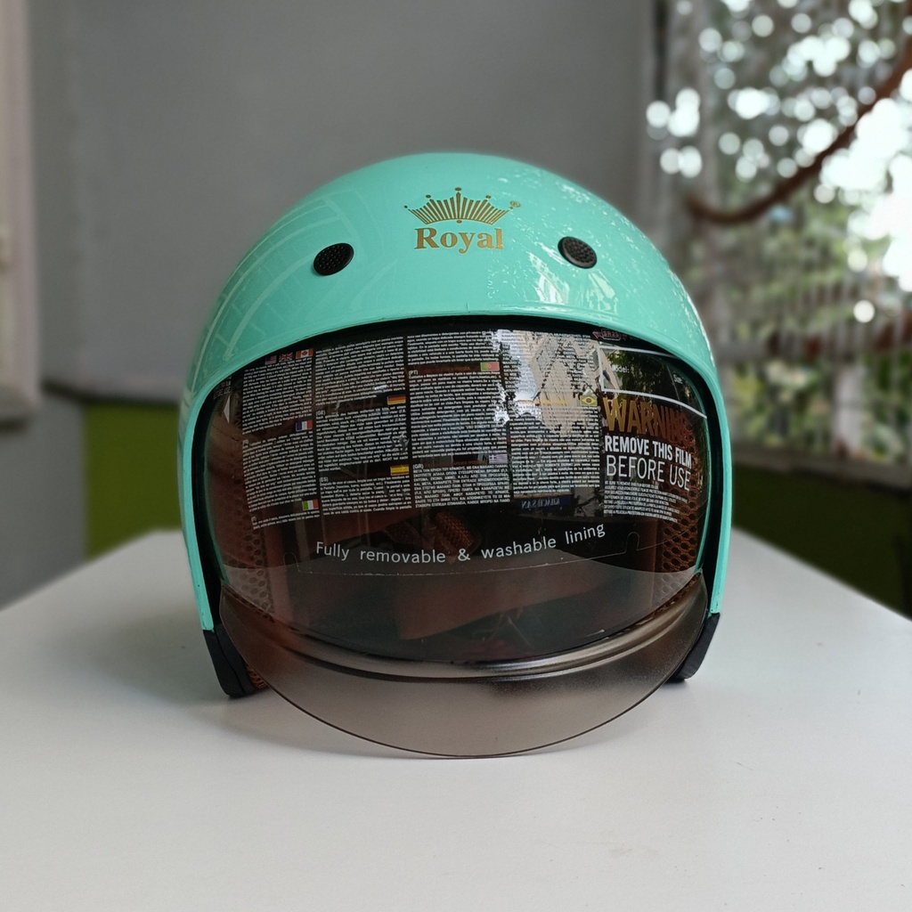 Mũ bảo hiểm 3/4 Royal M139 kính âm xanh ngọc size M L XL freeship toàn quốc chính hãng