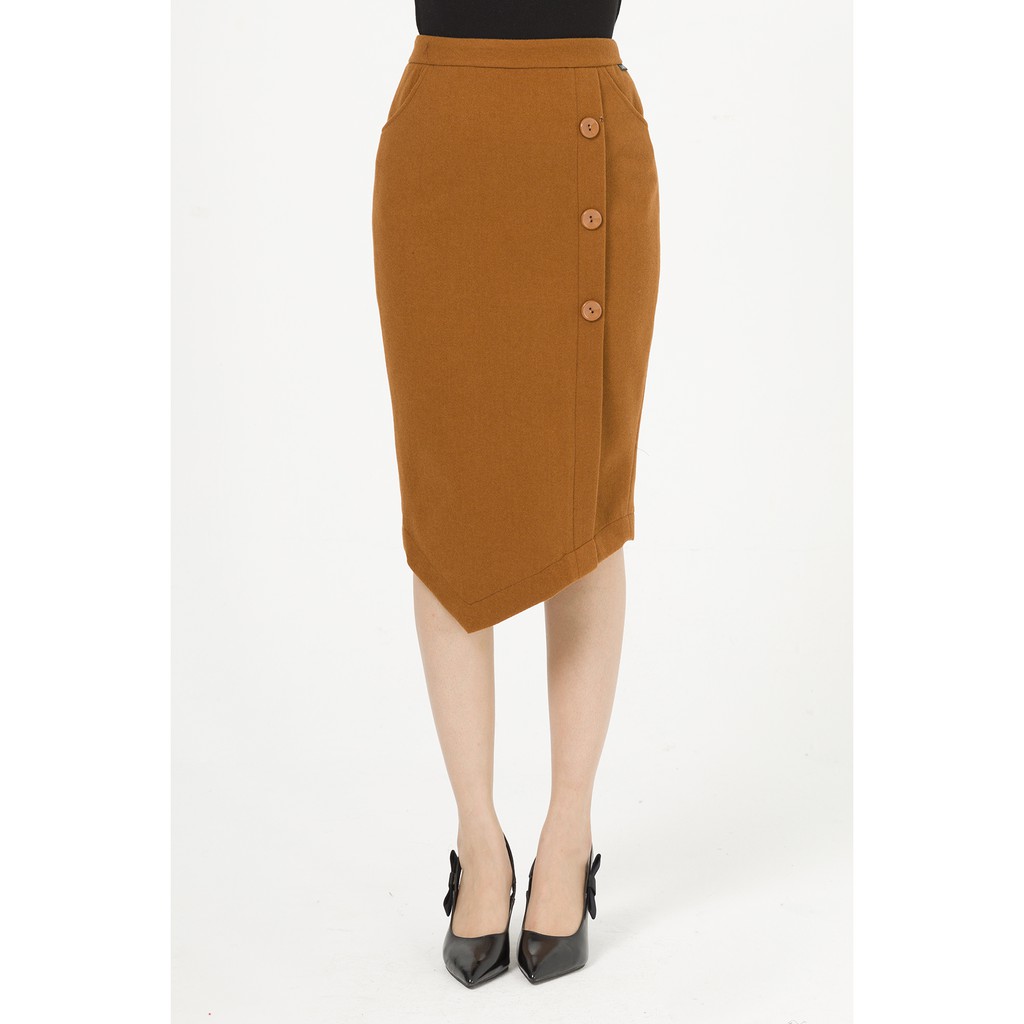 Chân váy dạ GBT010 LAMER L62F19T008 (Ghi/Nâu) | BigBuy360 - bigbuy360.vn