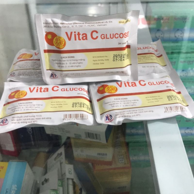 KẸO CAM TUỔI THƠ VITA C GLUCOSE - BỌC 24 VIÊN NGẬM