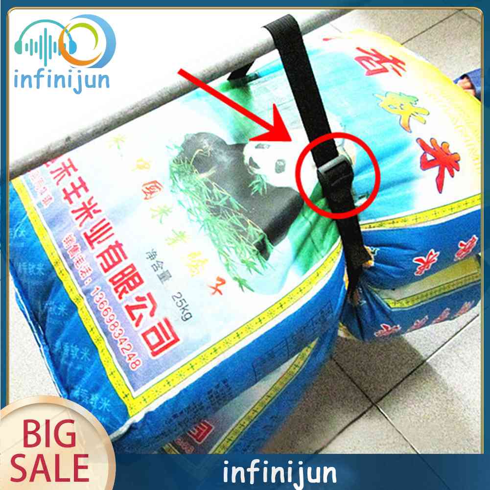Dây Đai Buộc Hành Lý Bằng Nylon Màu Đen