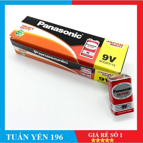 Pin vuông Panasonic 9V cho micro không dây - Pin 9V Panasonic