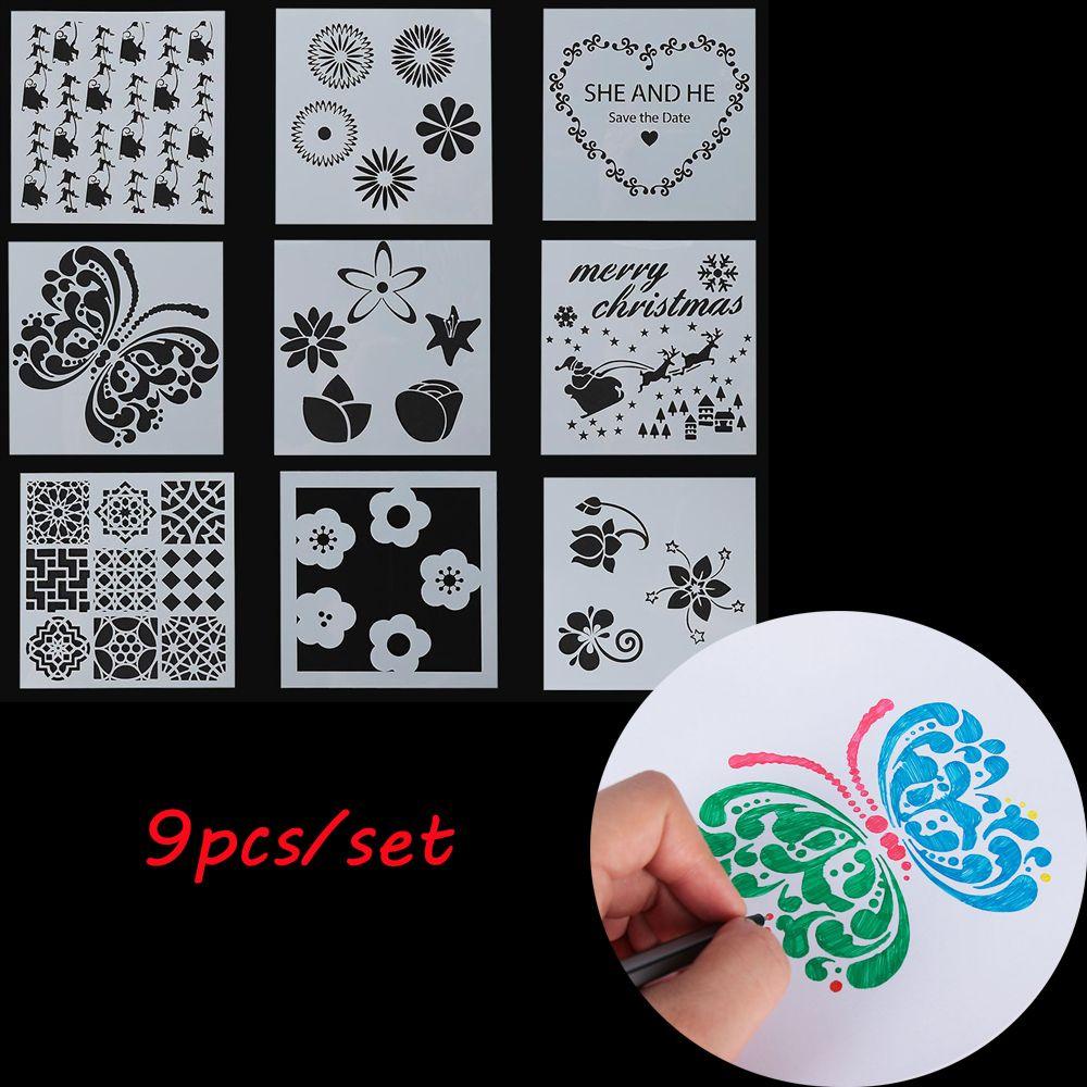 JONYE Set 9 Thẻ Giấy Dập Nổi Nhiều Lớp Trang Trí Tường Sổ DIY