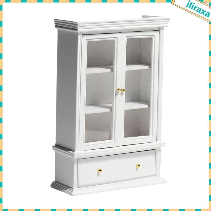 Đồ trang trí Tủ Kính Phòng Ngủ Cho Búp Bê Tỉ Lệ 1 / 12